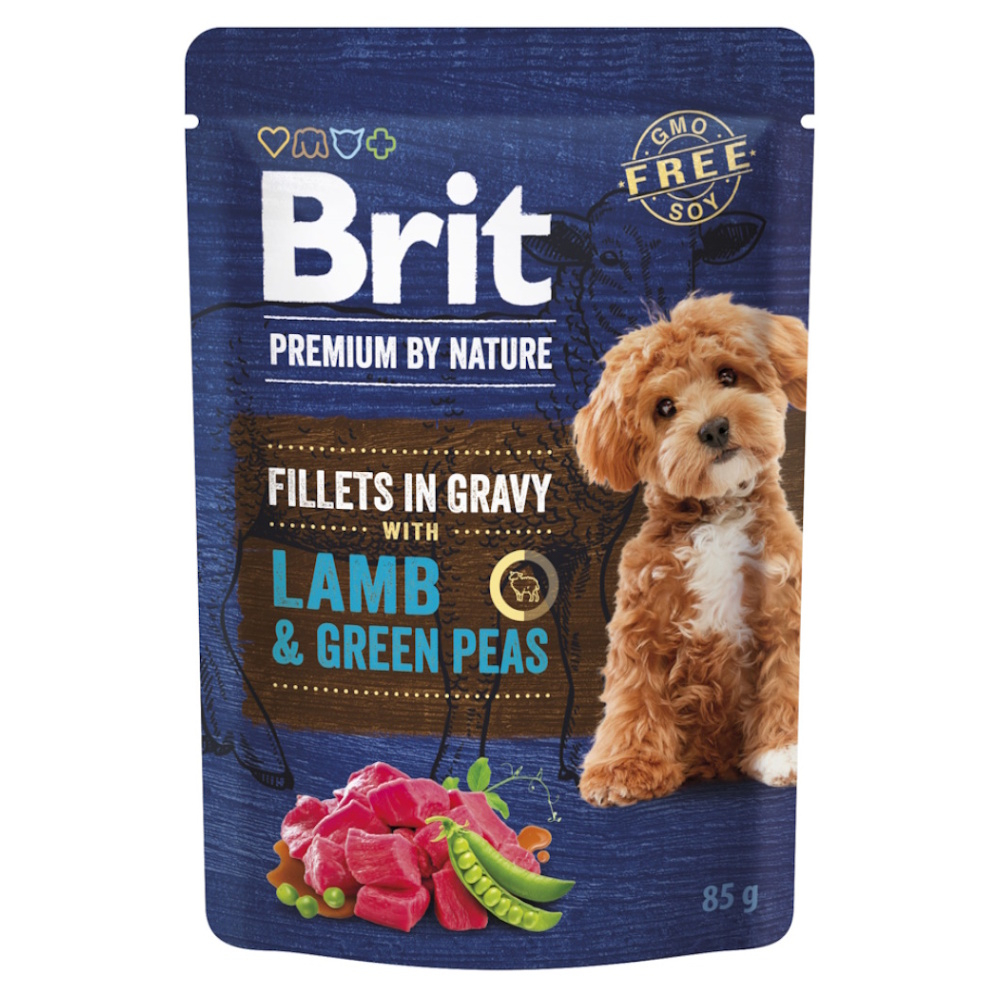 BRIT Premium Dog Fillets Gravy Lamb&Green Peas 85 g