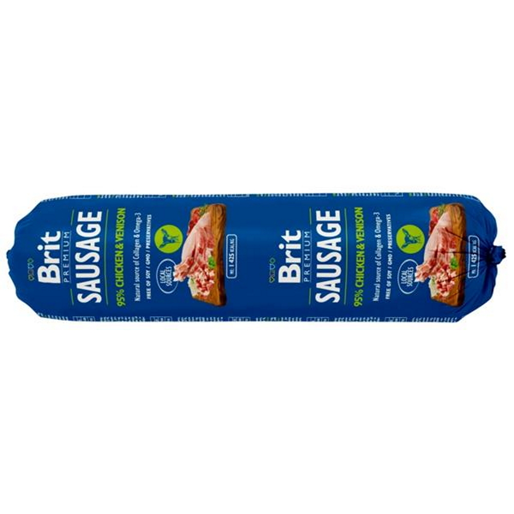 BRIT Premium Sausage Chicken & Venison salám pro psy 800 g