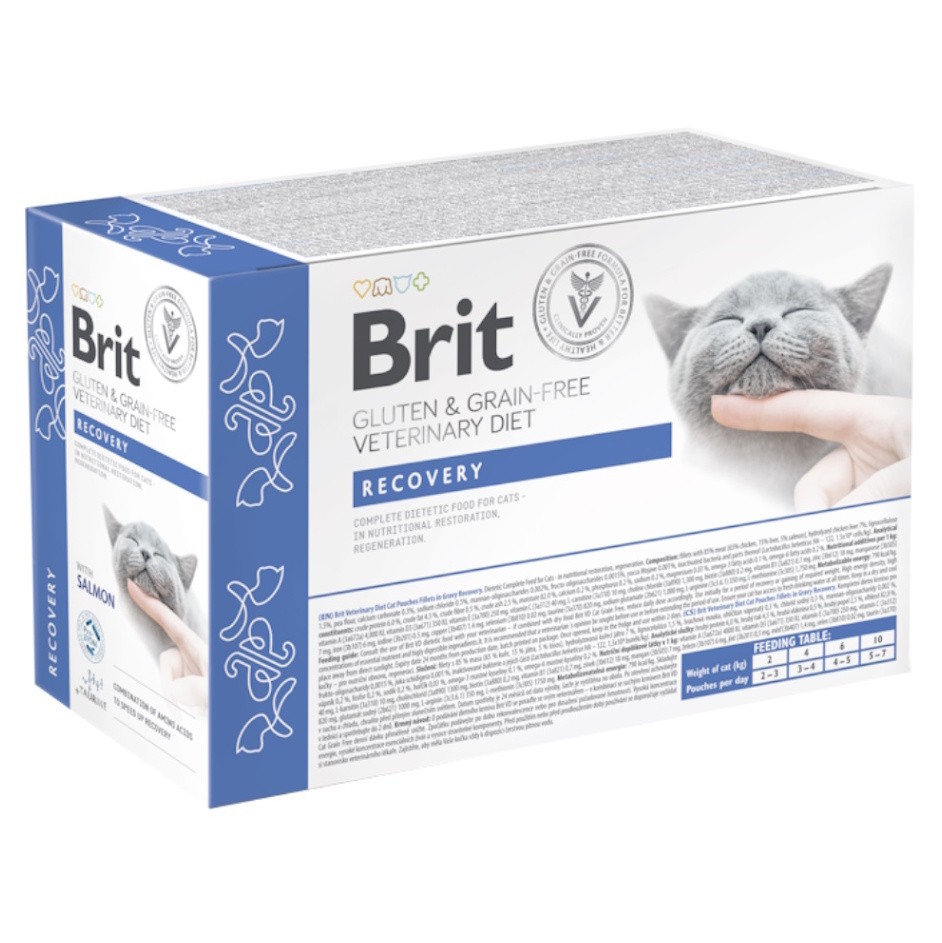 BRIT Veterinary Diet Cat Pouch fillets in Gravy Recovery 12x85 g