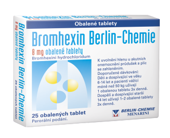 BROMHEXIN 8 Berlin-Chemie 8 mg 25 tablet