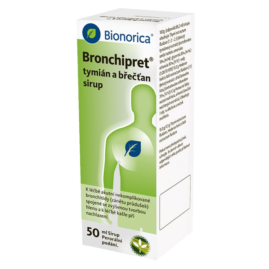 BRONCHIPRET Tymián a břečťan sirup 50 ml