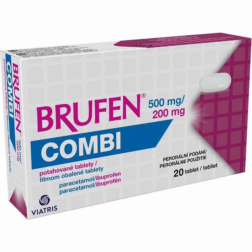 BRUFEN Combi 500mg/200mg 20 potahovaných tablet