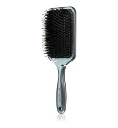 BrushArt Hair Plochý kartáč s kančími štětinami 1 ks Metallic Black