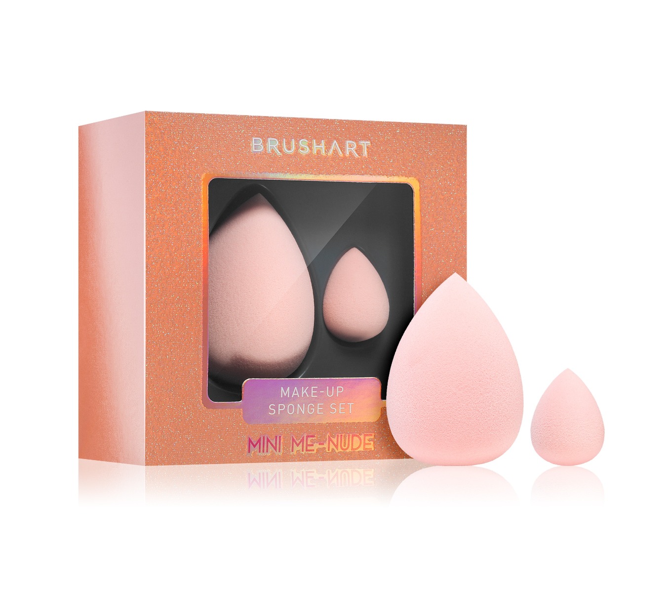 BrushArt Mini Me Sada houbiček na make-up 2 ks Nude