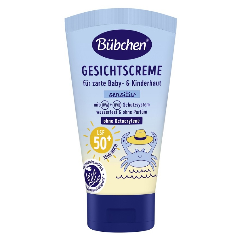 BÜBCHEN Dětský ochranný krém na obličej SPF50+ 50 ml