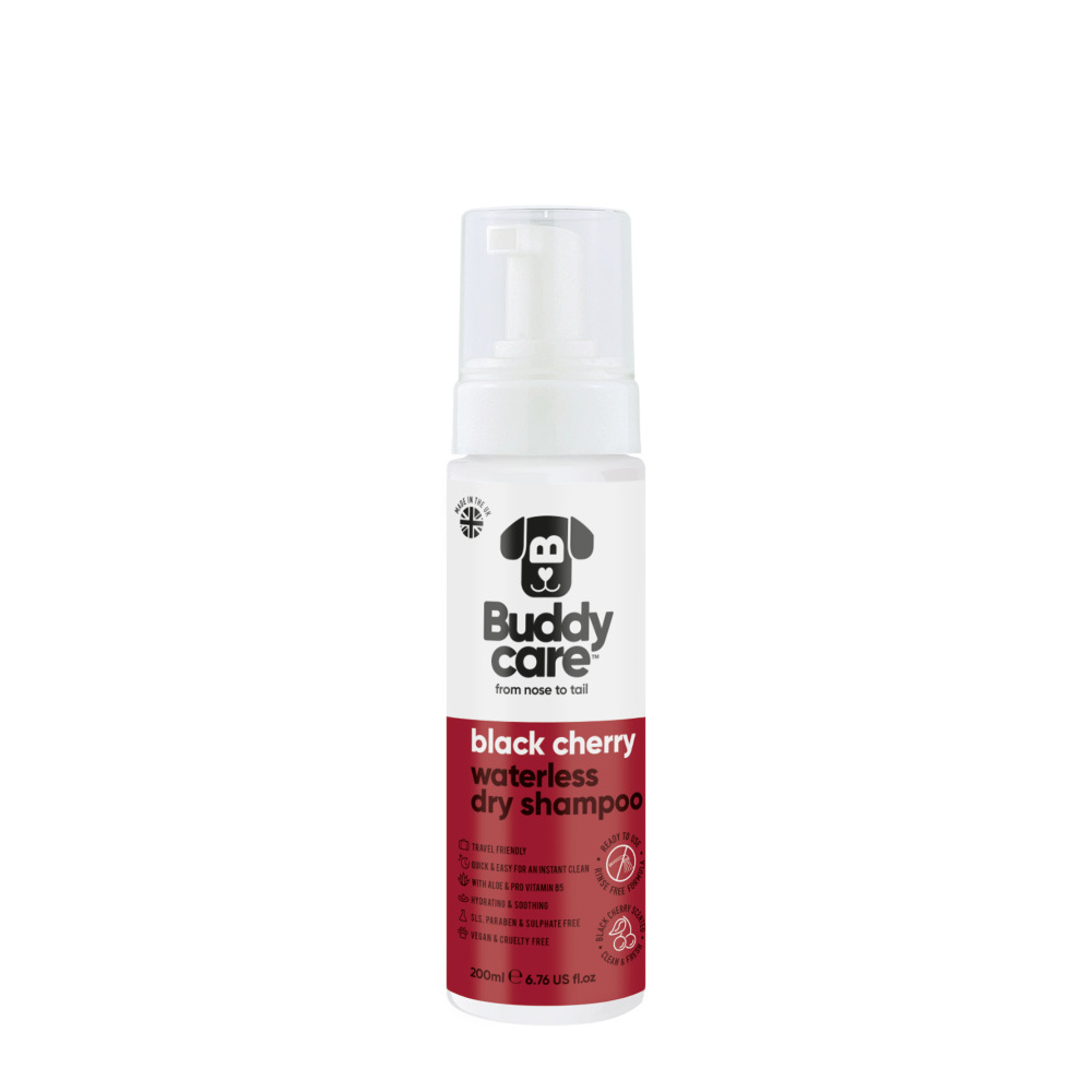 Buddycare Black Cherry suchý šampon pro psy 200 ml