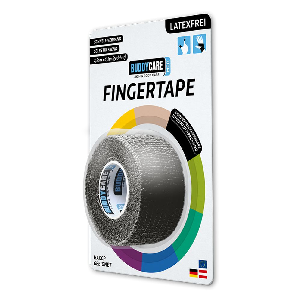 BUDDYCARE®MED Náplast na prsty 2,5 cm x 4,5 m černá