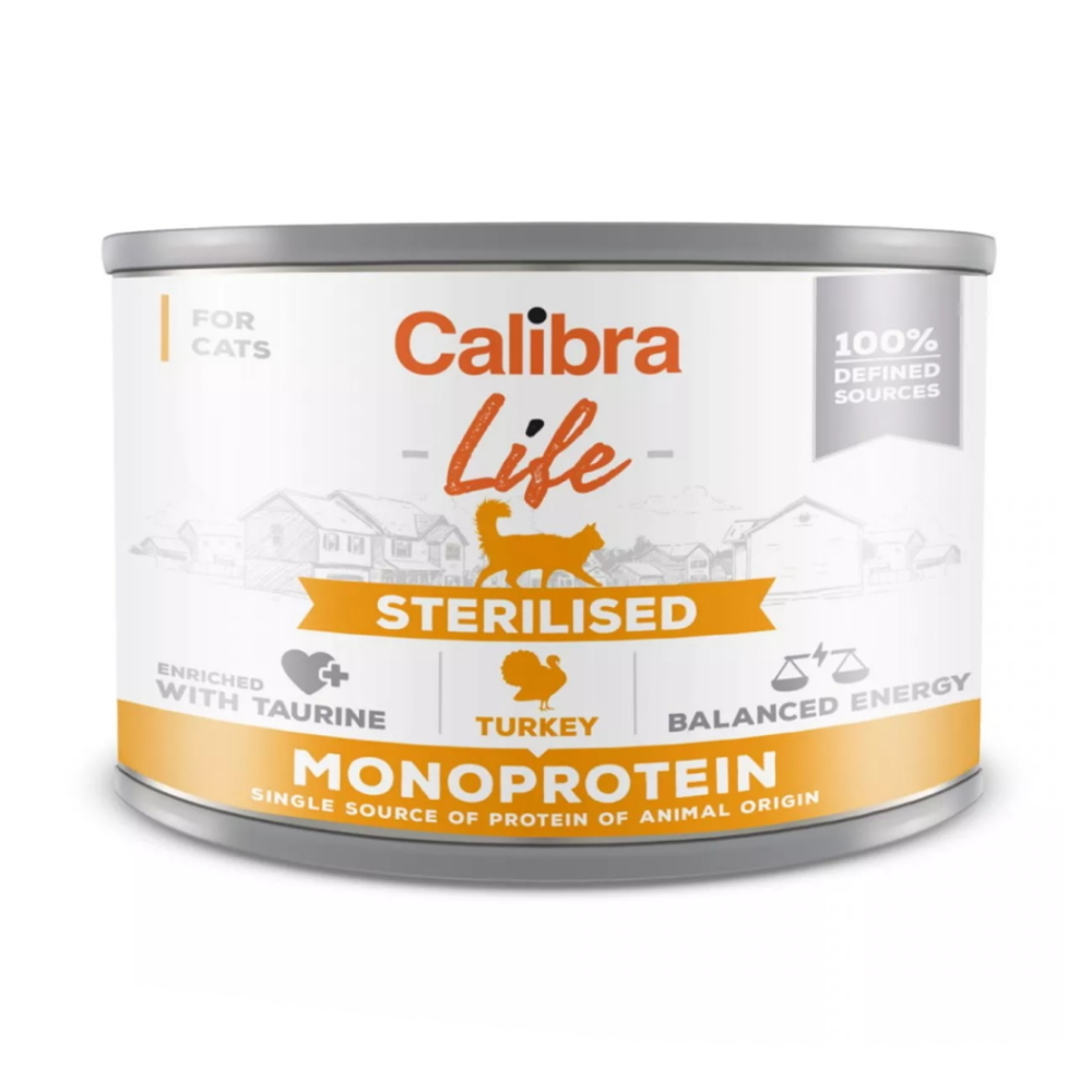 CALIBRA Life konzerva sterilised turkey pro kočky 200 g