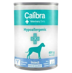 CALIBRA Vet. Diets Hypoallergenic konzerva pro psy Insect&Salmon 400 g