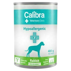 CALIBRA Vet. Diets Hypoallergenic konzerva pro psy Rabbit&Insect 400 g