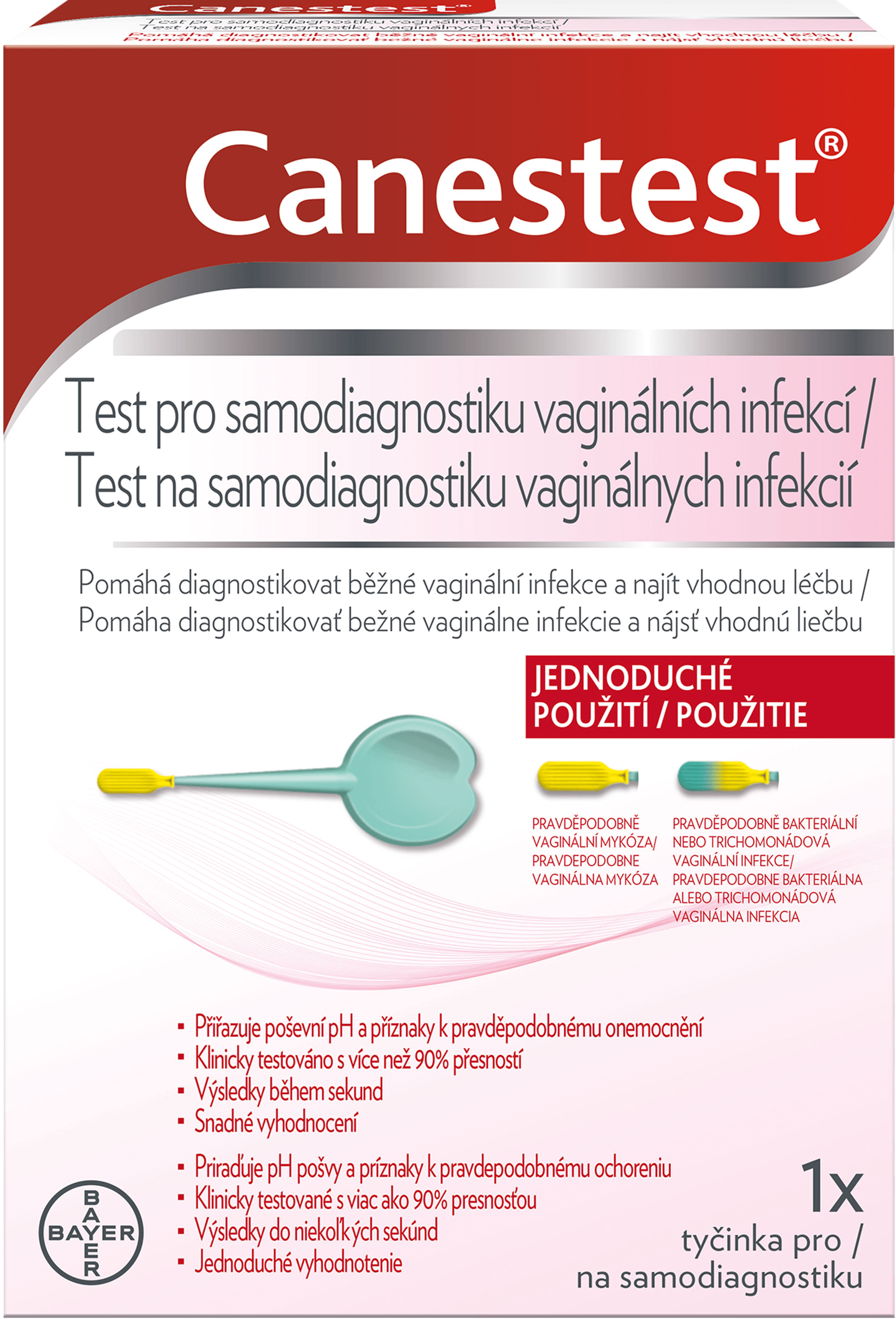 CANESTEN Canestest pro samodiagnostiku vaginálních infekcí