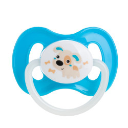 CANPOL BABIES Bunny&Company dudlík kaučuk třešinka 6-18m modrý 1 kus