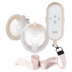 Canpol babies Dvojitá elektrická hands-free odsávačka mateřského mléka do podprsenky MilkShell 1 ks