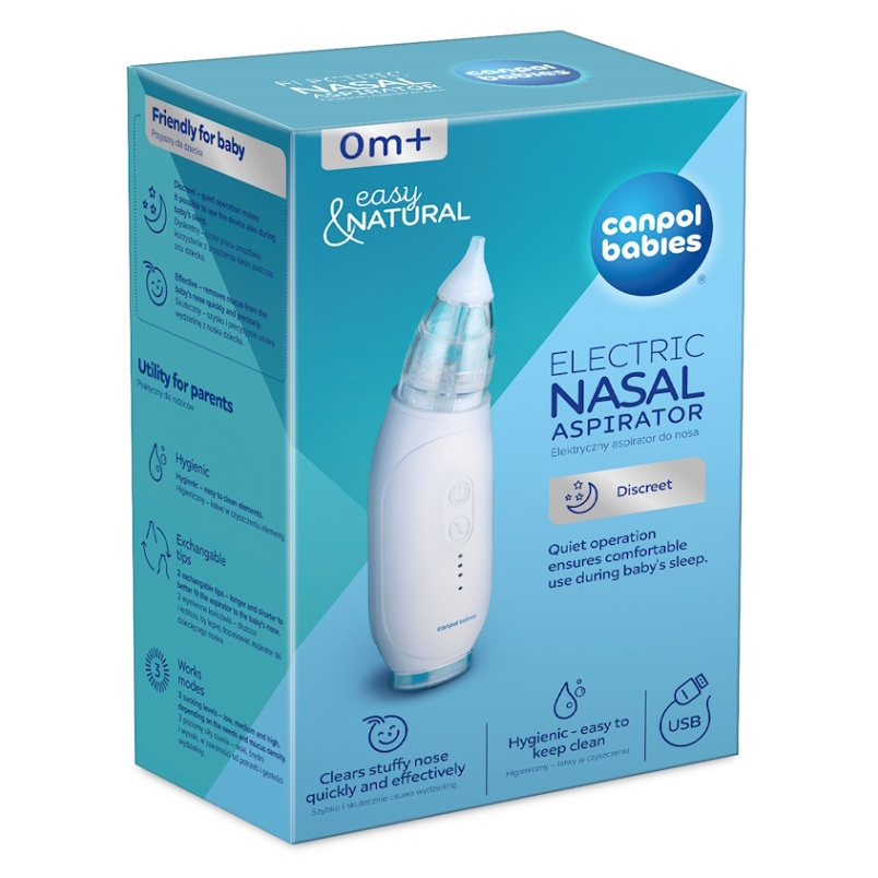 CANPOL BABIES Elektrická nosní odsávačka Eeasy&Natural 1 ks