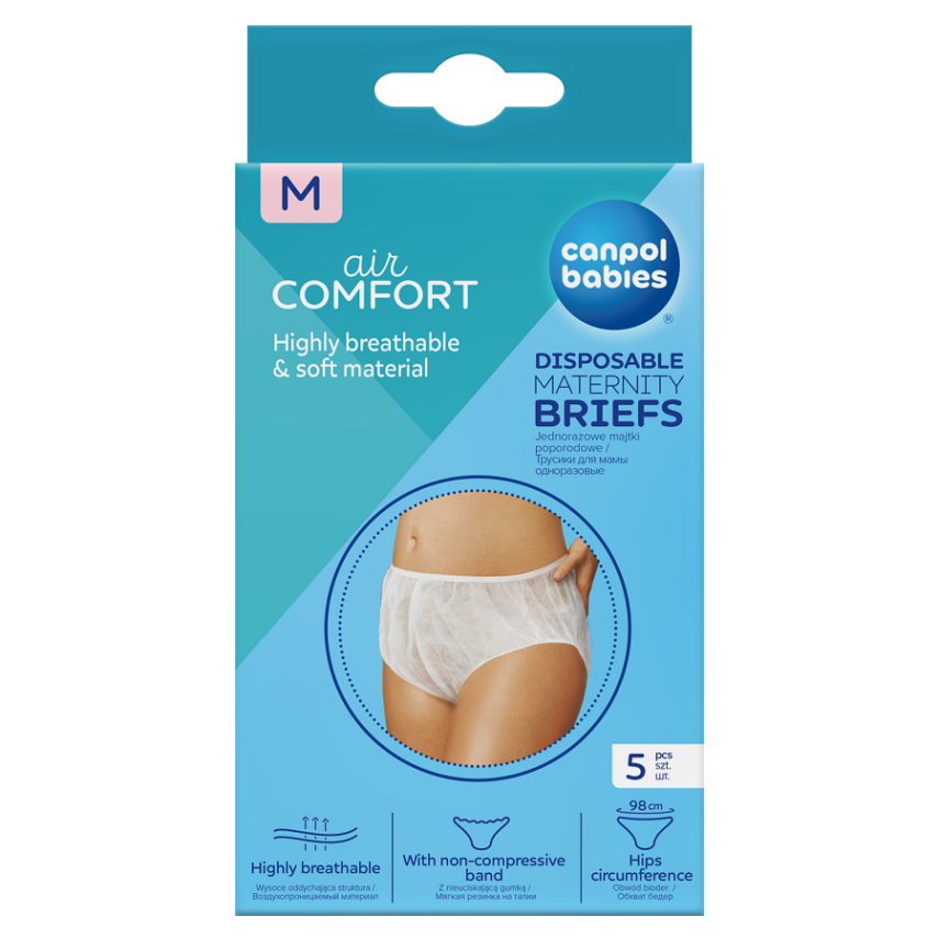 CANPOL BABIES Jednorázové mateřské kalhotky vel. M 9598 5 ks