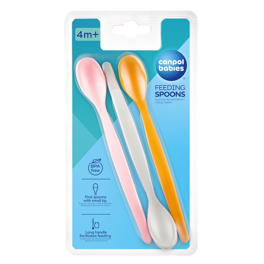 CANPOL BABIES Jídelní sada lžičky pro první krmení Holka 3 ks