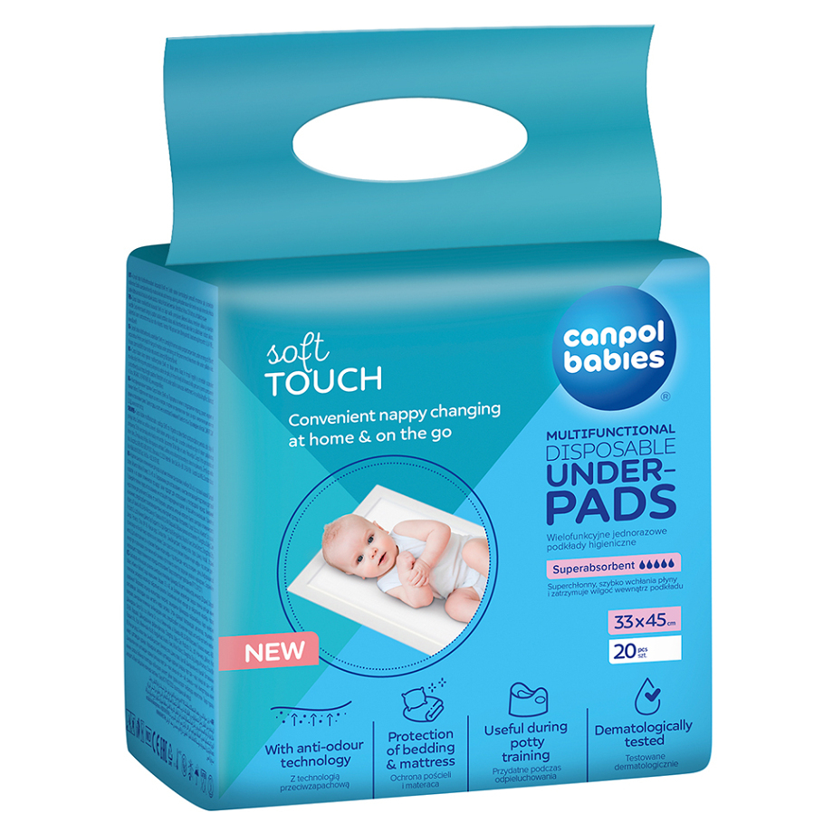 CANPOL Babies multifunkční hygienické podložky 33 x 45 cm 20 kusů