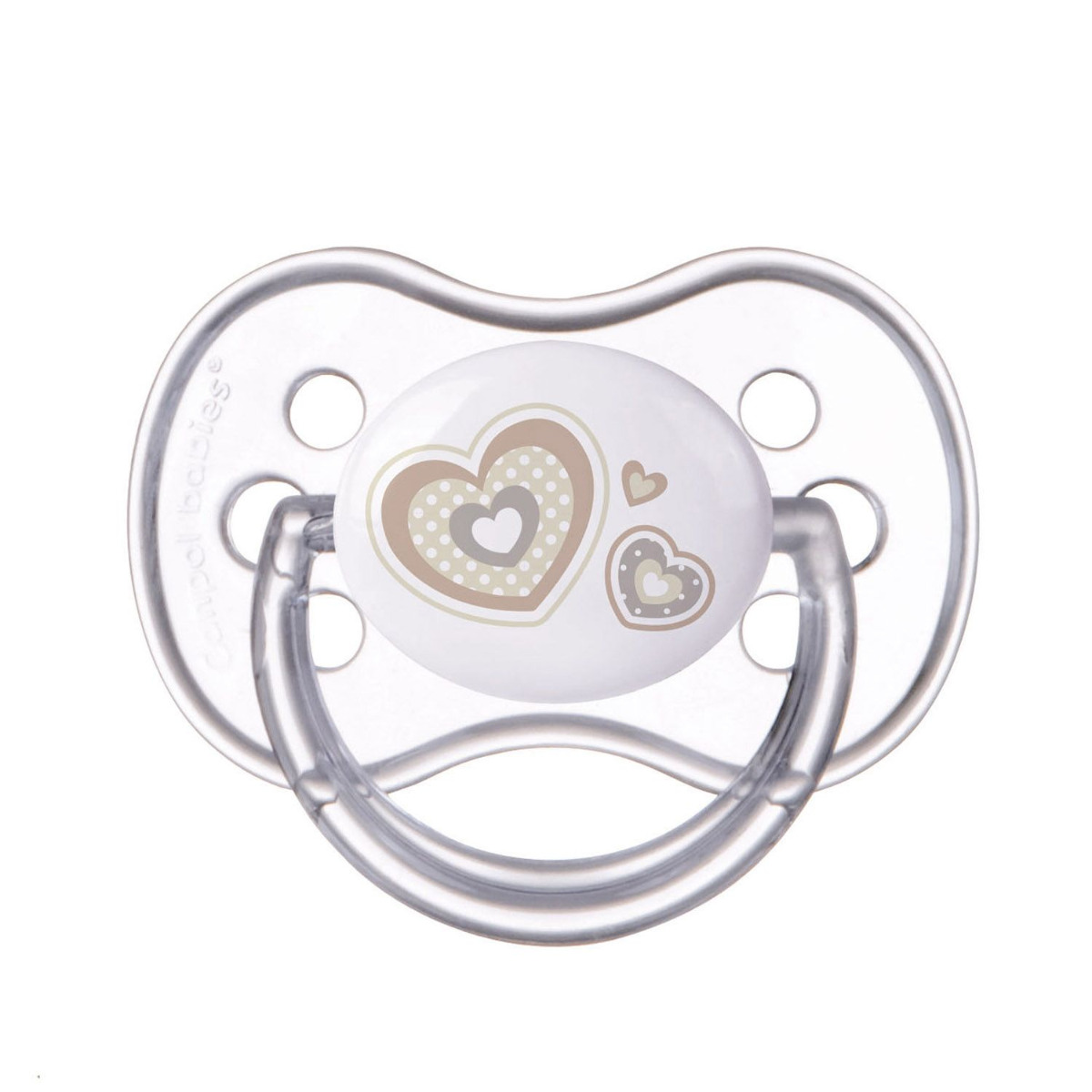 Canpol babies Newborn Baby Dudlík silikonový symetrický 6-18m 1 ks béžový