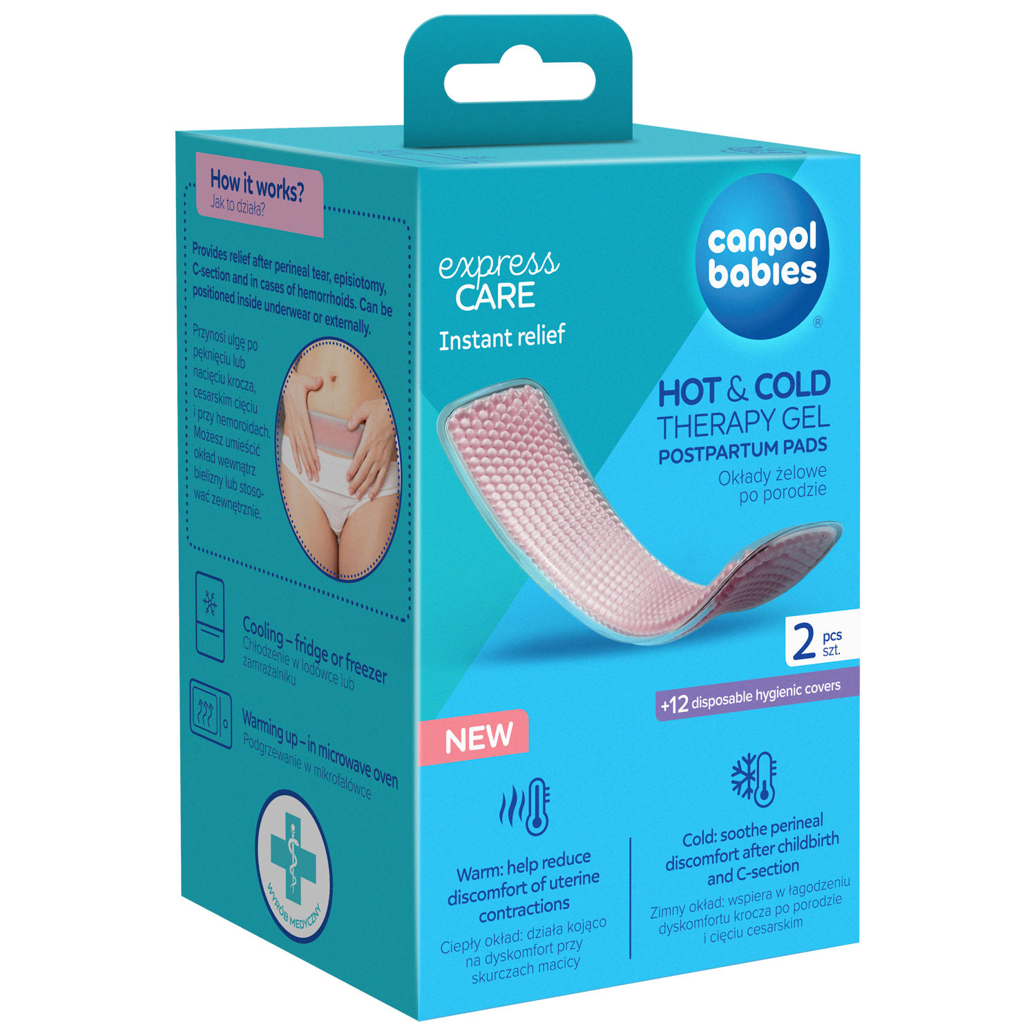CANPOL BABIES Poporodní gelové vložky Hot&Cold 2 ks