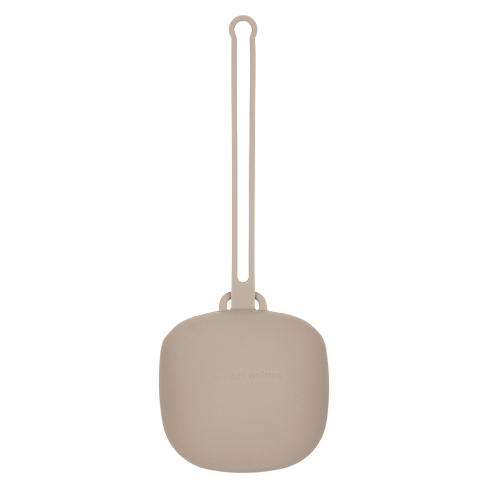 CANPOL BABIES Silikonové pouzdro na dudlík béžové 1 ks