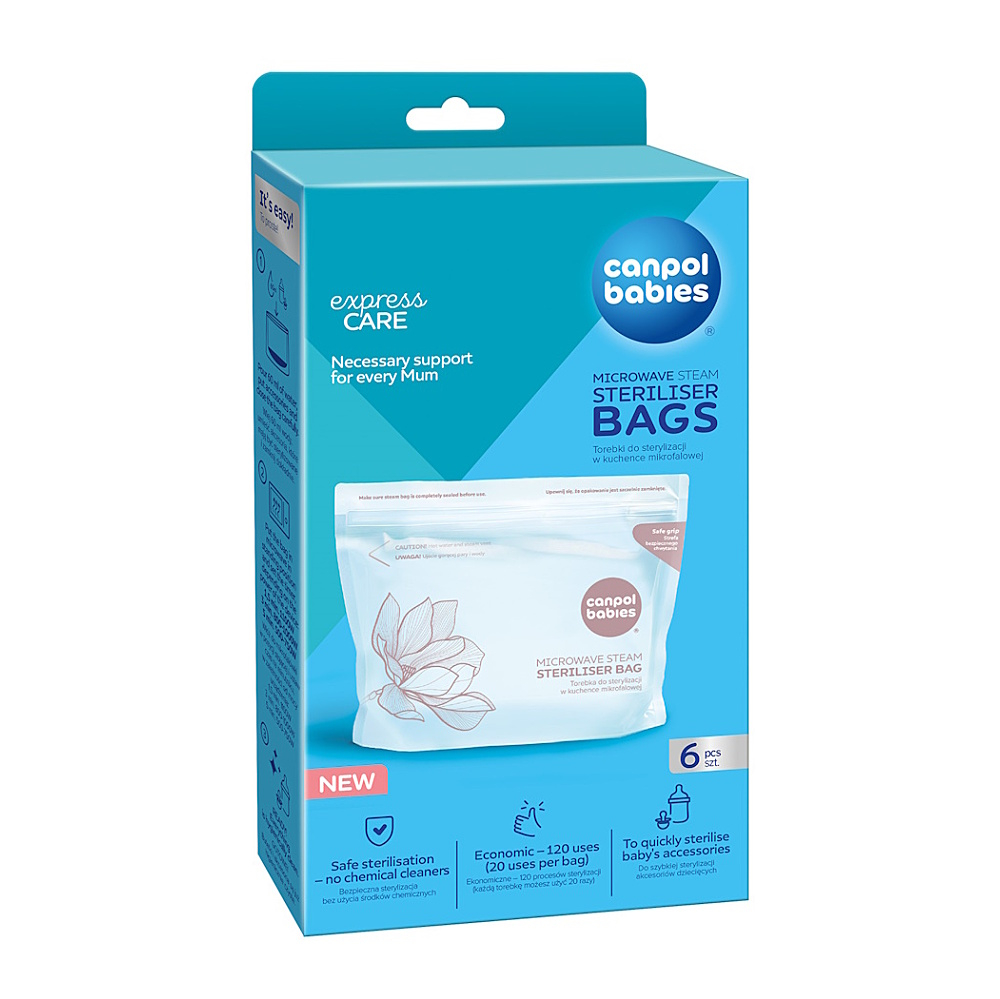 CANPOL BABIES Sterilizační sáčky do mikrovlnné trouby 6 kusů