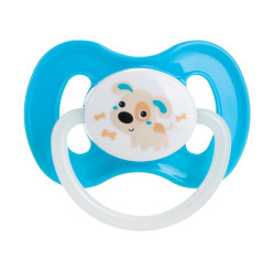 Canpol babies Svítící kaučukový dudlík třešinka 6–18m 1 ks modrý