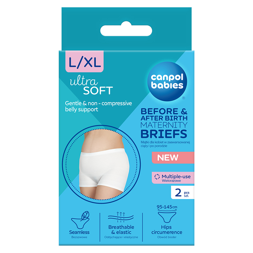 CANPOL Babies těhotenské a poporodní kalhotky 2v1 L/XL 2 ks
