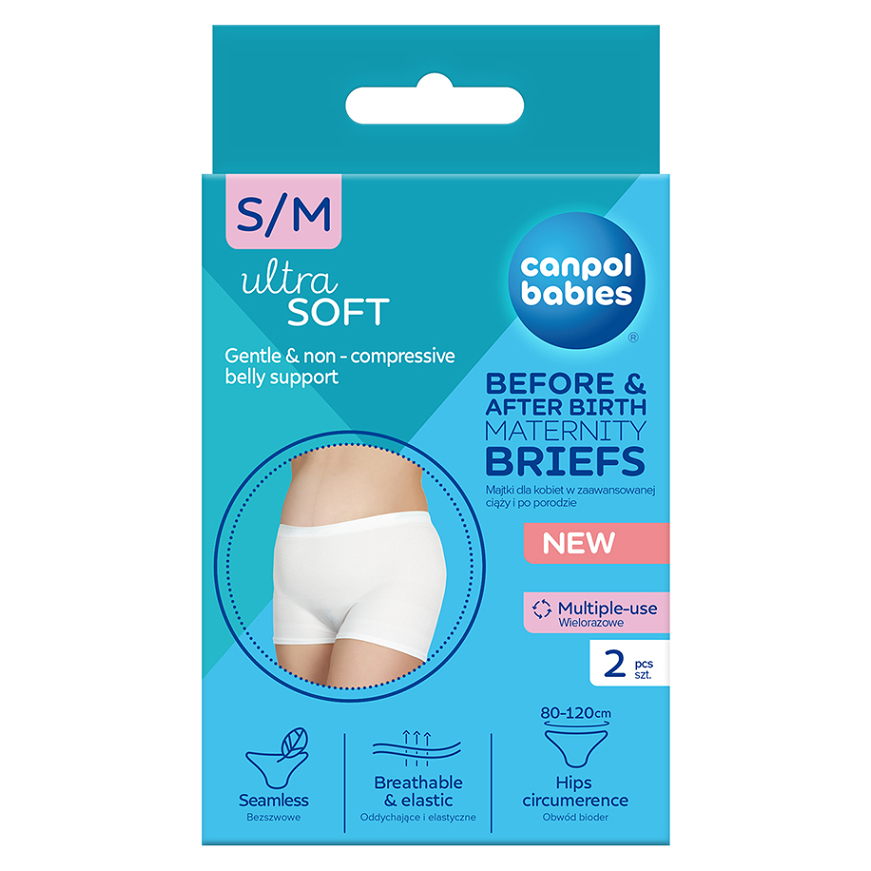 CANPOL Babies těhotenské a poporodní kalhotky 2v1 S/M 2 ks
