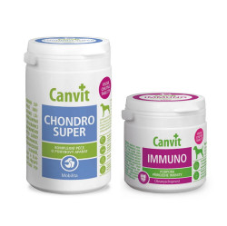 CANVIT Chondro Super 230 g + CANVIT Immuno pro psy 100 g ZDARMA