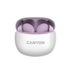Canyon Bezdrátová stereo sluchátka True Wireless TWS-5 šeříková