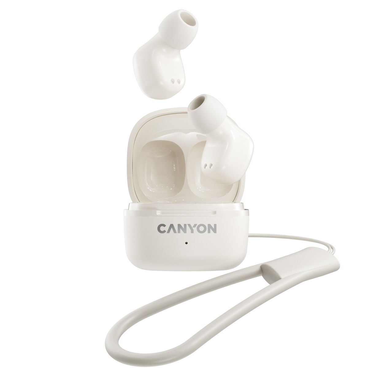 Canyon ONGO 4 MINI TWS BT sluchátka s mikrofonem béžové