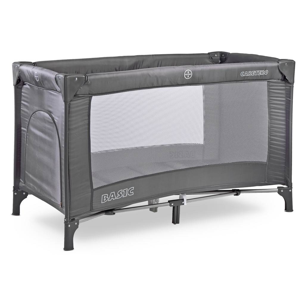 Caretero Cestovní postýlky Basic - grafit