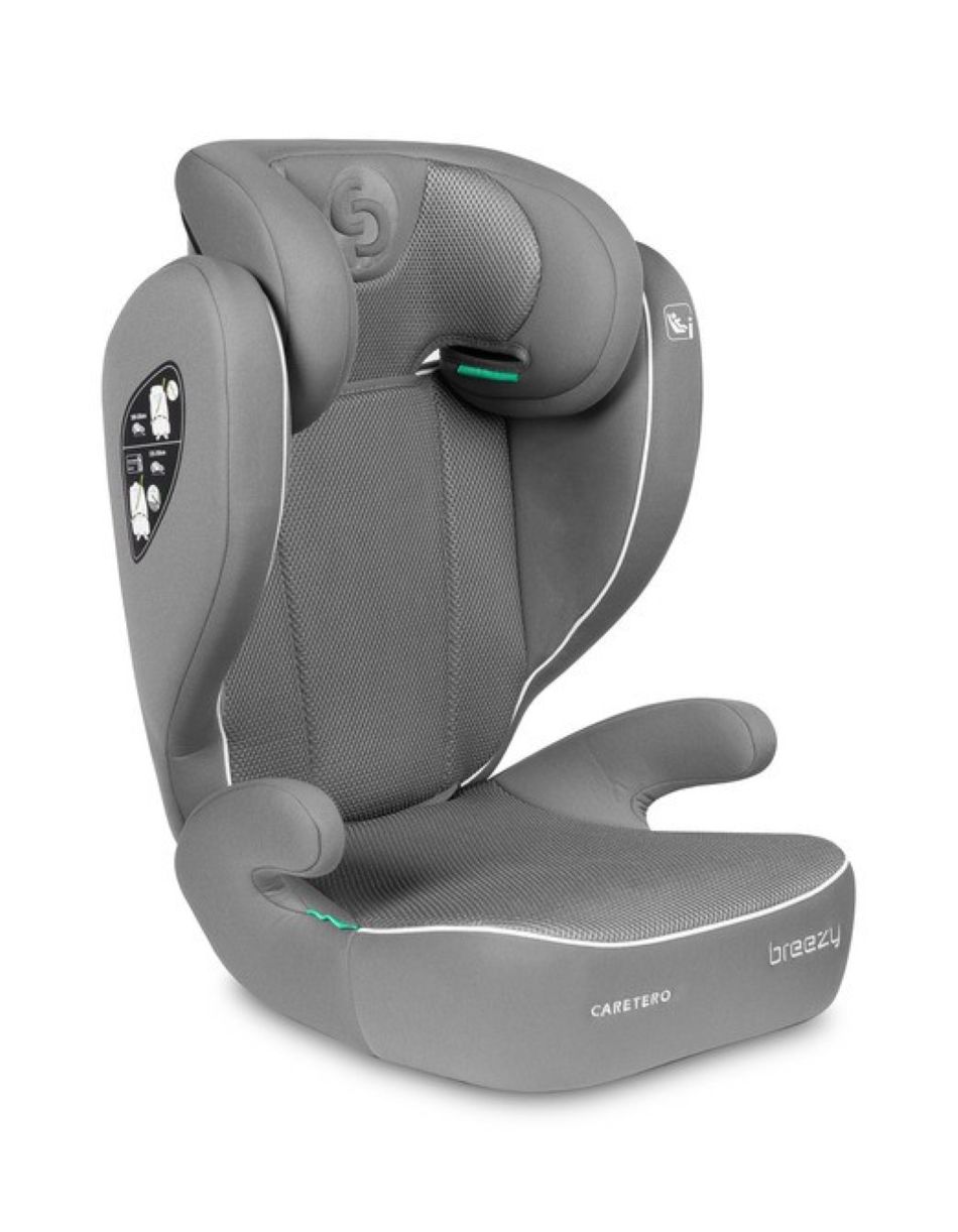 Caretero Dětská autosedačka Breezy 2 v 1, 100–150 cm,  šedá