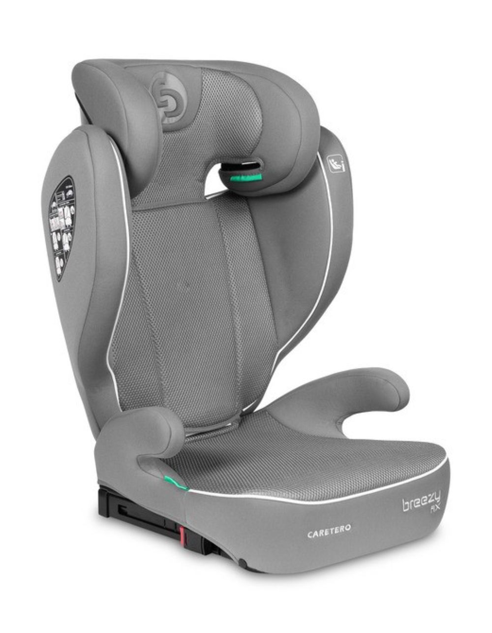 Caretero Dětská autosedačka Breezy 2v1 s isofixem, 100-150cm, šedá