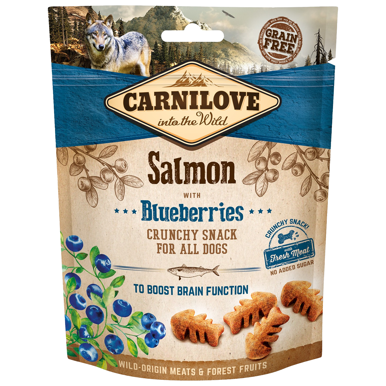 CARNILOVE Dog Crunchy Snack Salmon with Blueberries with fresh meat 200 g
