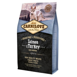 CARNILOVE  Salmon & Turkey granule pro štěňata 1 ks, Hmotnost balení: 4 kg