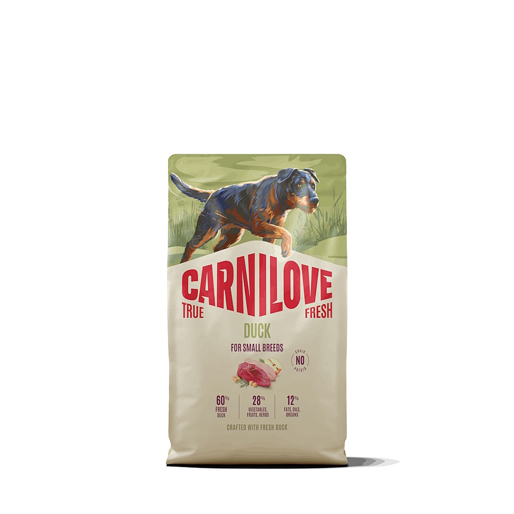 CARNILOVE True fresh dog granule kachní pro malá plemena psů 4 kg