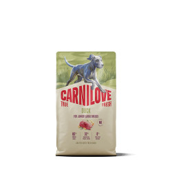 CARNILOVE True fresh granule kachní pro mladší velká plemena psů 4 kg