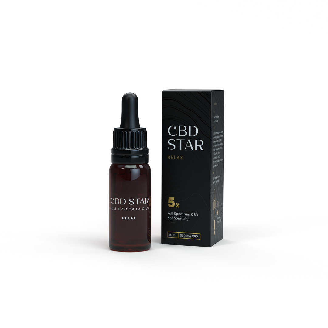 CBD STAR CBD Relax olej 5 % Full Spectrum CBD, 10 ml