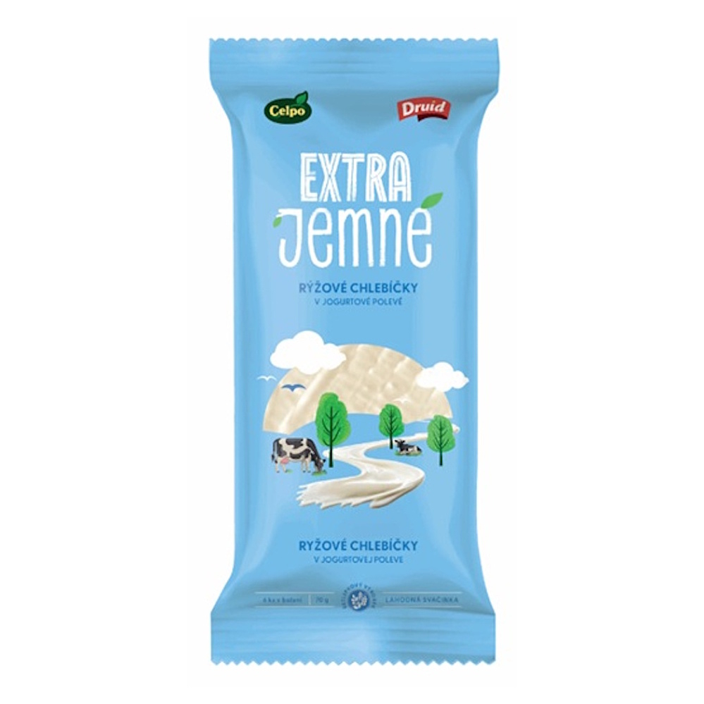 CELPO Extra jemné rýžové chlebíčky s jogurtovou polevou 70 g