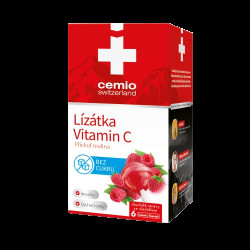 CEMIO Lízátka s vitaminem C malina 6 ks