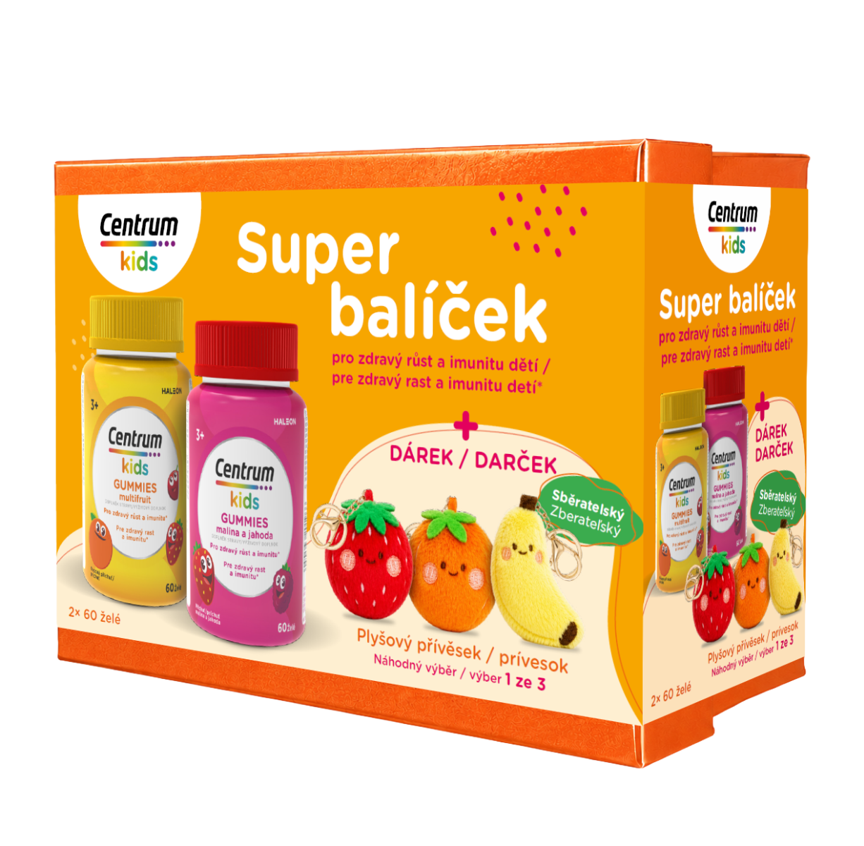 Centrum Kids Gummies multivitamín pro děti 2x60 ks dárkové balení