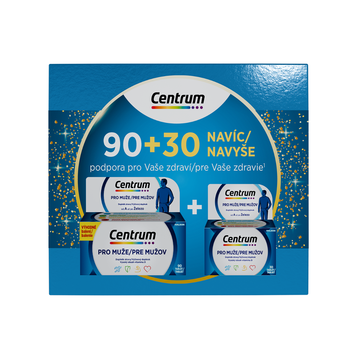 Centrum multivitamín pro muže dárkové balení 90+30 tablet