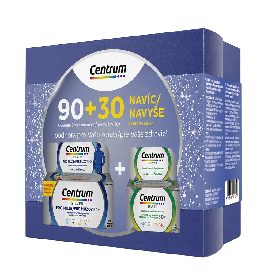 Centrum Silver pro muže 50+ a Silver 50+ 90+30 tablet