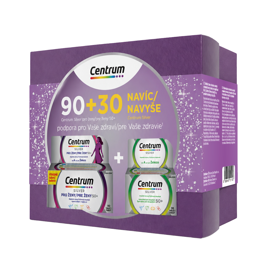 Centrum Silver pro ženy 50+ a Silver 50+ 90+30 tablet