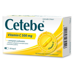 CETEBE Vitamin C 500 mg s postupným uvolňováním 30 kapslí