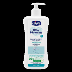 CHICCO Baby Moments Protection Šampon na tělo s dávkovačem, 93% přírodních složek 750 ml