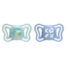 Chicco Dudlík Physio Light silikonový modrý 6–16 m 2 ks