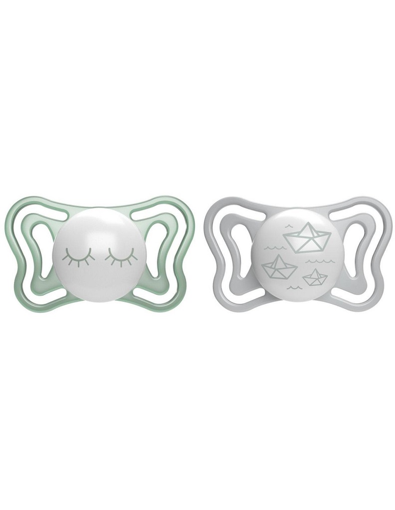 Chicco Dudlík Physio Light silikonový noční 16–36 m 2 ks