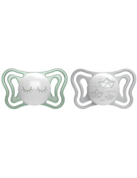 Chicco Dudlík Physio Light silikonový noční 16–36 m 2 ks